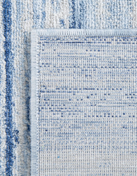 Blue Ivory 9' 10 x 13' 1 Gabbeh Rectangle Area Rug 100% Polyester (Space-Dyed Yarn) Stylish Contemporary Carpet for Home Interior Design for Sale at Rug Engine