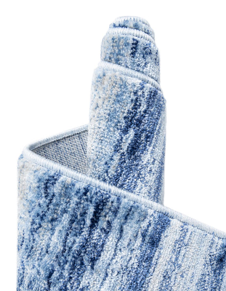 Blue Ivory 7' 10 x 10' Gabbeh Rectangle Area Rug 100% Polyester (Space-Dyed Yarn) Stylish Contemporary Carpet for Home Interior Design for Sale at Rug Engine