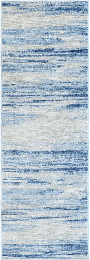 Blue Ivory 2' x 6' 1 Gabbeh Runner Area Rug 100% Polyester (Space-Dyed Yarn) Stylish Contemporary Carpet for Home Interior Design for Sale at Rug Engine