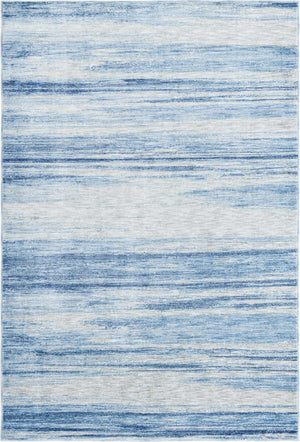 Blue Ivory 6' 1 x 9' Gabbeh Rectangle Area Rug 100% Polyester (Space-Dyed Yarn) Stylish Contemporary Carpet for Home Interior Design for Sale at Rug Engine