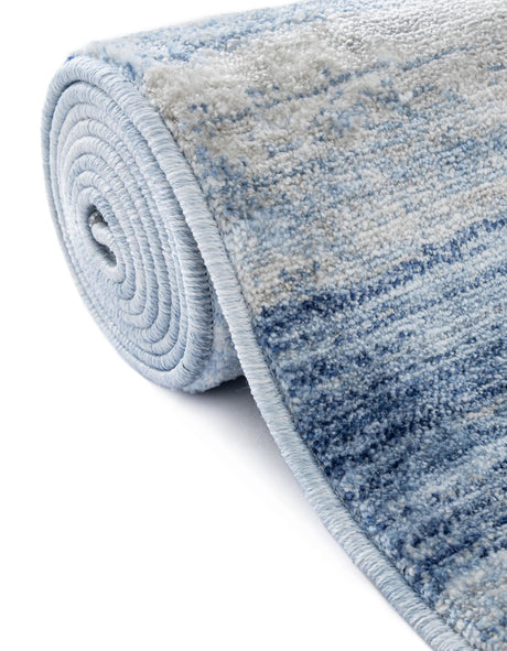Blue Ivory 7' 10 x 7' 10 Gabbeh Square Area Rug 100% Polyester (Space-Dyed Yarn) Stylish Contemporary Carpet for Home Interior Design for Sale at Rug Engine