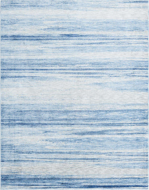 Blue Ivory 7' 10 x 10' Gabbeh Rectangle Area Rug 100% Polyester (Space-Dyed Yarn) Stylish Contemporary Carpet for Home Interior Design for Sale at Rug Engine
