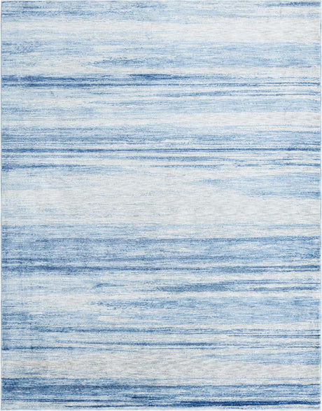 Blue Ivory 7' 10 x 10' Gabbeh Rectangle Area Rug 100% Polyester (Space-Dyed Yarn) Stylish Contemporary Carpet for Home Interior Design for Sale at Rug Engine