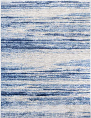 Blue Ivory 9' x 12' Gabbeh Rectangle Area Rug 100% Polyester (Space-Dyed Yarn) Stylish Contemporary Carpet for Home Interior Design for Sale at Rug Engine