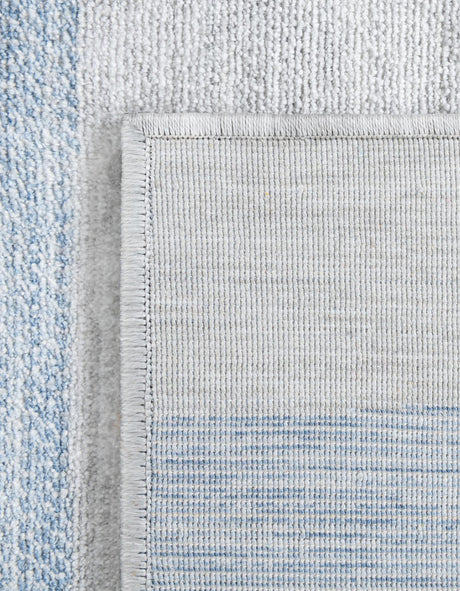 Blue Gray 6' 1 x 9' Gabbeh Rectangle Area Rug 100% Polyester (Space-Dyed Yarn) Stylish Contemporary Carpet for Home Interior Design for Sale at Rug Engine