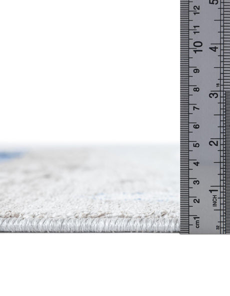 Blue Gray 2' x 8' Gabbeh Runner Area Rug 100% Polyester (Space-Dyed Yarn) Stylish Contemporary Carpet for Home Interior Design for Sale at Rug Engine