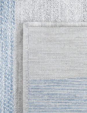 Blue Gray 2' 7 x 10' Gabbeh Runner Area Rug 100% Polyester (Space-Dyed Yarn) Stylish Contemporary Carpet for Home Interior Design for Sale at Rug Engine