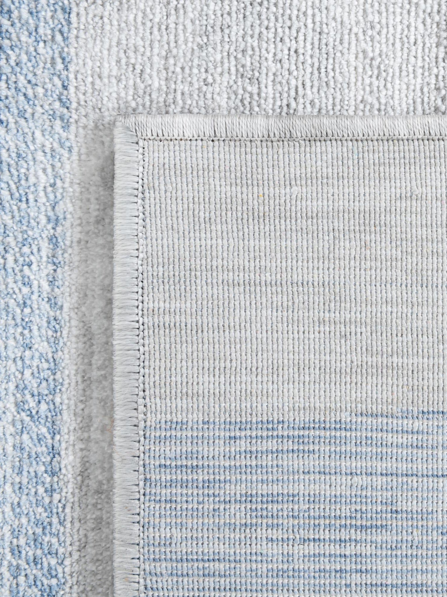 Blue Gray 2' 7 x 12' Gabbeh Runner Area Rug 100% Polyester (Space-Dyed Yarn) Stylish Contemporary Carpet for Home Interior Design for Sale at Rug Engine