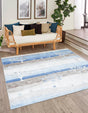 Blue Gray 7' 10 x 7' 10 Gabbeh Square Area Rug 100% Polyester (Space-Dyed Yarn) Stylish Contemporary Carpet for Home Interior Design for Sale at Rug Engine
