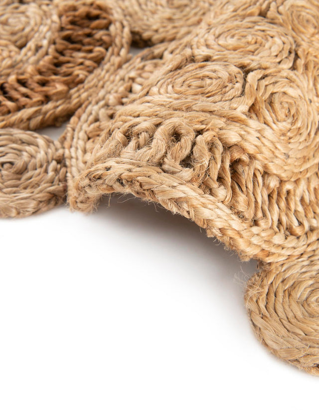 Natural 1' 4 x 6' 1 Braided Jute Table Runner