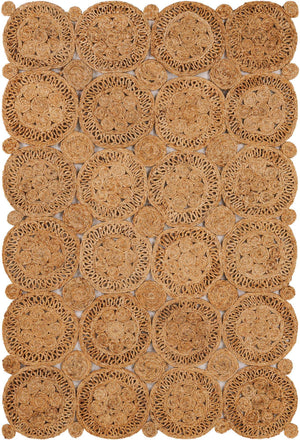Natural 4' 1 x 6' 1 Braided Jute Rectangle Rug