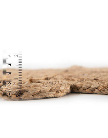 Natural 9' x 12' Braided Jute Rectangle Area Rug 100% Jute Hand Braided Natural Eco-Friendly Boho Style Carpet for Living Rooms Dining Office Space Dorms for Sale at Rug Engine