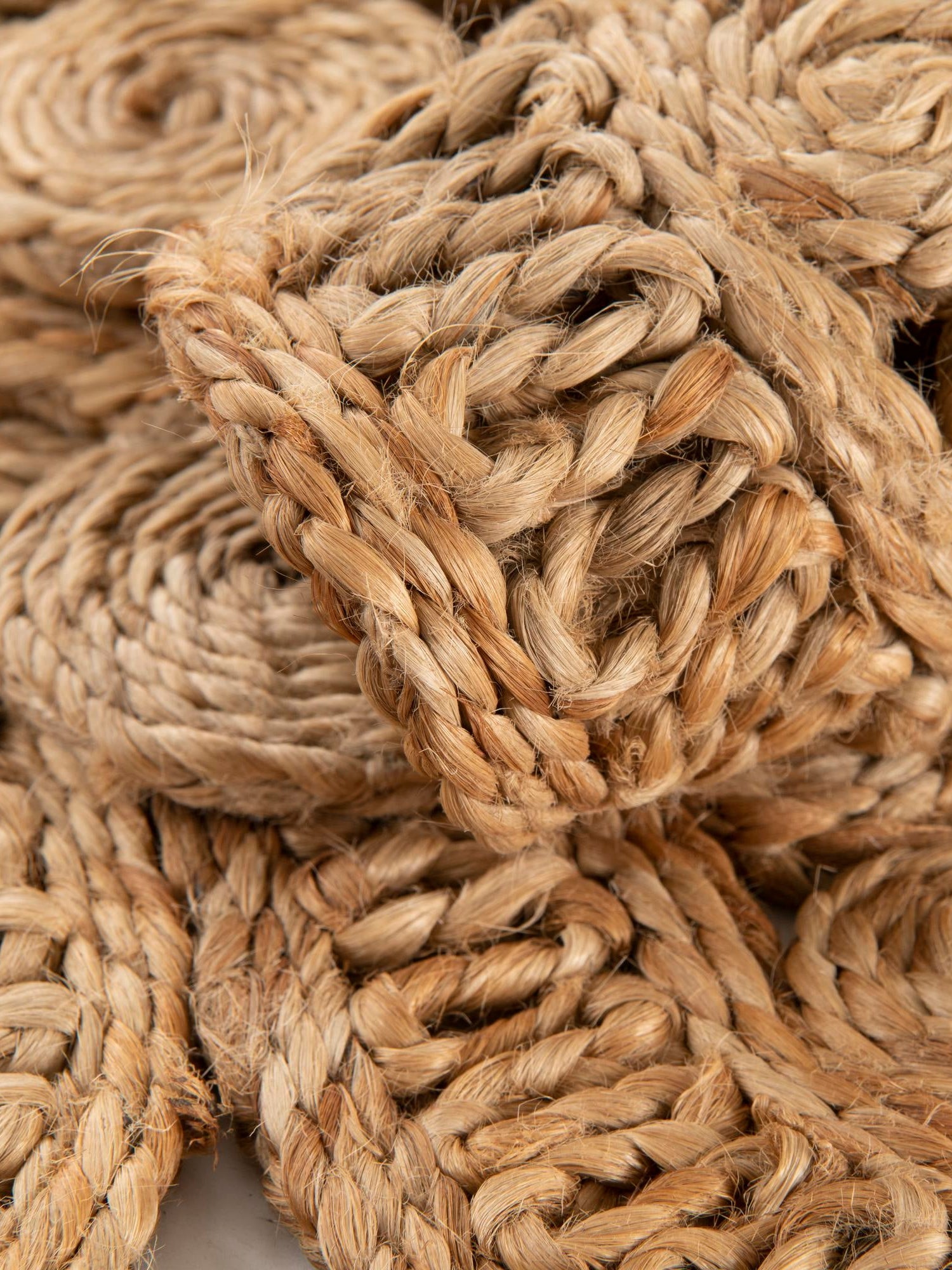Natural 4' 1 x 6' 1 Braided Jute Rectangle Area Rug 100% Jute Hand Braided Natural Eco-Friendly Boho Style Carpet for Living Rooms Dining Office Space Dorms for Sale at Rug Engine