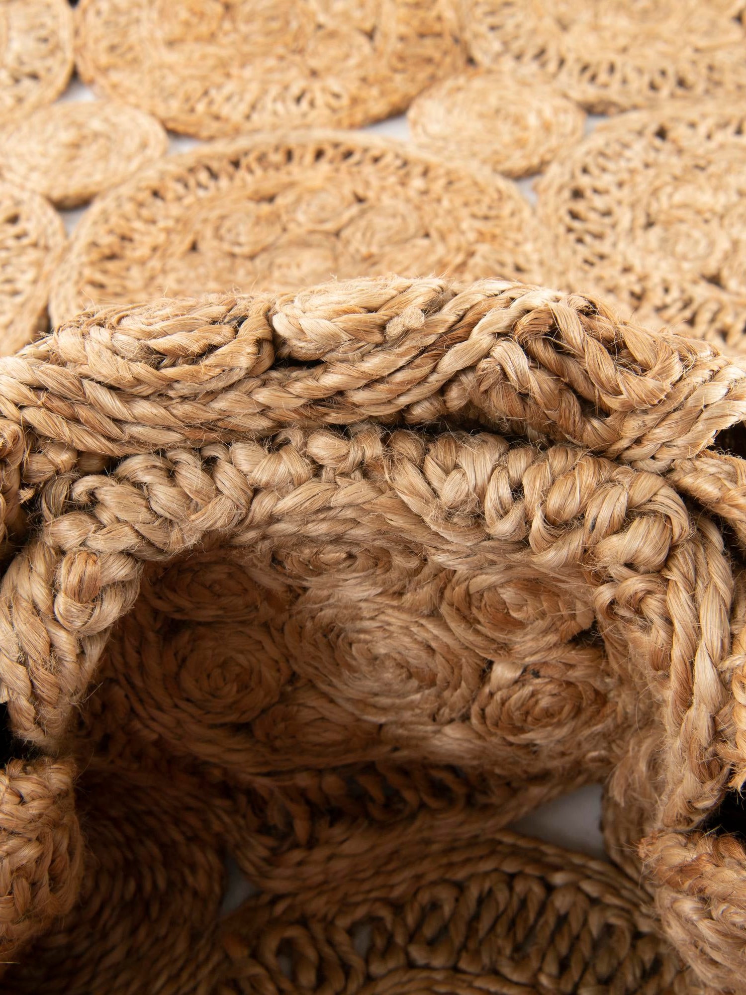 Natural 4' 1 x 6' 1 Braided Jute Rectangle Area Rug 100% Jute Hand Braided Natural Eco-Friendly Boho Style Carpet for Living Rooms Dining Office Space Dorms for Sale at Rug Engine