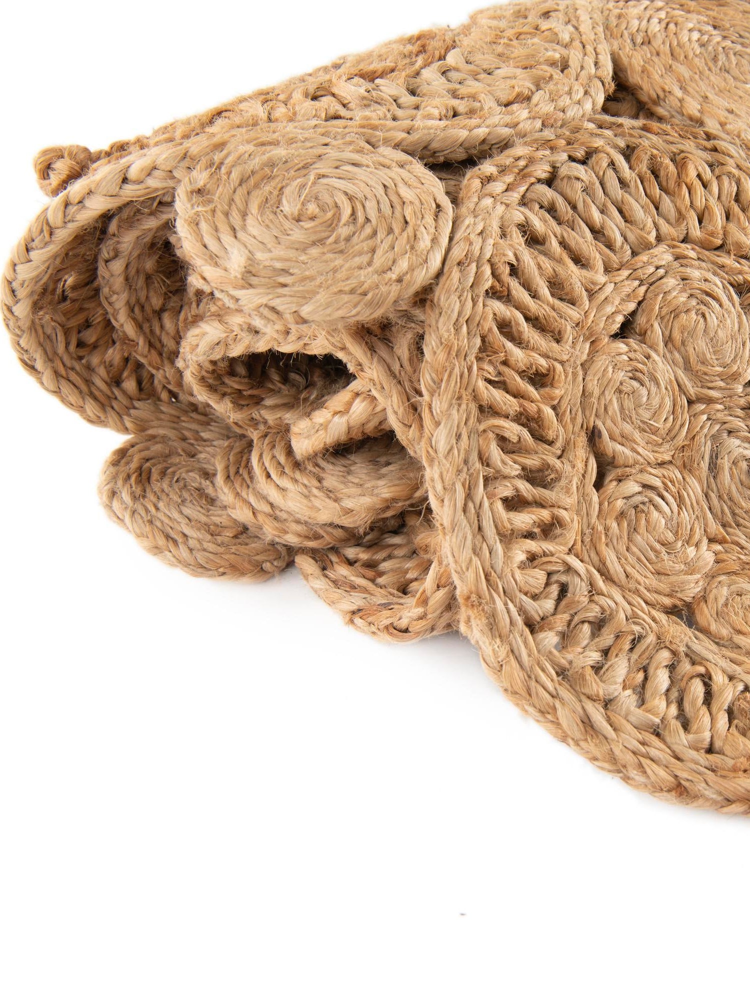 Natural 5' 3 x 8' Braided Jute Rectangle Area Rug 100% Jute Hand Braided Natural Eco-Friendly Boho Style Carpet for Living Rooms Dining Office Space Dorms for Sale at Rug Engine