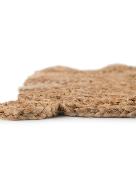 Natural 2' 7 x 8' Braided Jute Runner Area Rug 100% Jute Hand Braided Natural Eco-Friendly Boho Style Carpet for Living Rooms Dining Office Space Dorms for Sale at Rug Engine