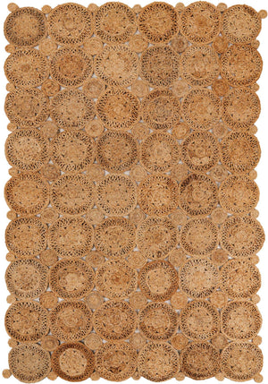 Natural 6' 1 x 9' Braided Jute Rectangle Rug