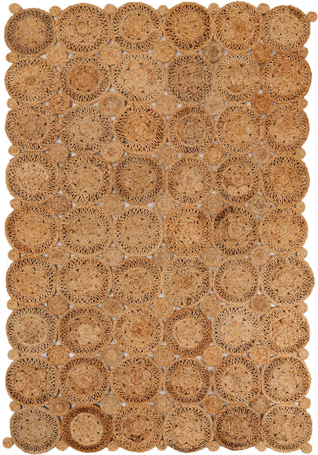 Natural 6' 1 x 9' Braided Jute Rectangle Rug