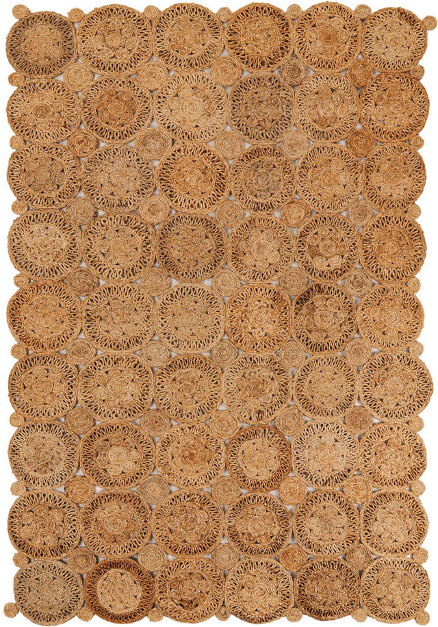 Natural 6' 1 x 9' Braided Jute Rectangle Rug