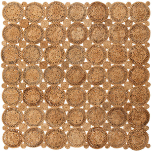 Natural 8' x 8' Braided Jute Square Rug