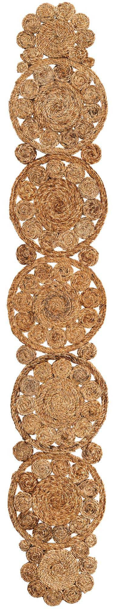 Natural 1' 4 x 8' Braided Jute Table Runner