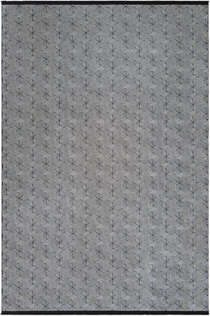 Black and White 7' 1 x 10' Milano Rectangle Area Rug 100% Polyester with Cotton Backing Modern Contemporary Carpet for Home Decor Interior Design for Sale at Rug Engine