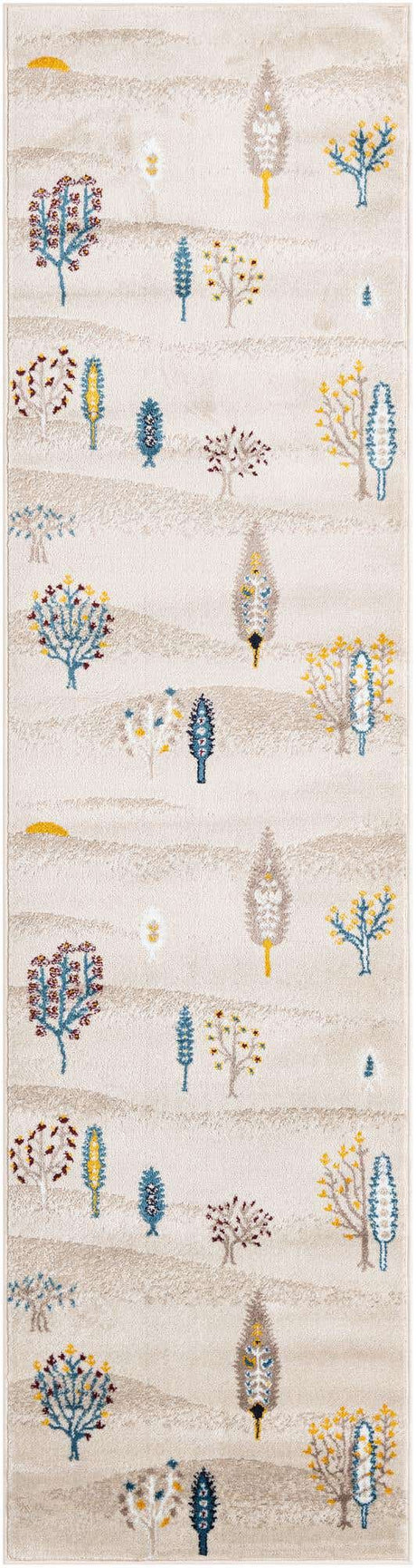 Ivory 2' 7 x 10' Laguna Runner Area Rug 100% Polypropylene Modern Contemporary Carpet for Bedrooms, Living Room, Dining, Office for Sale at Rug Engine