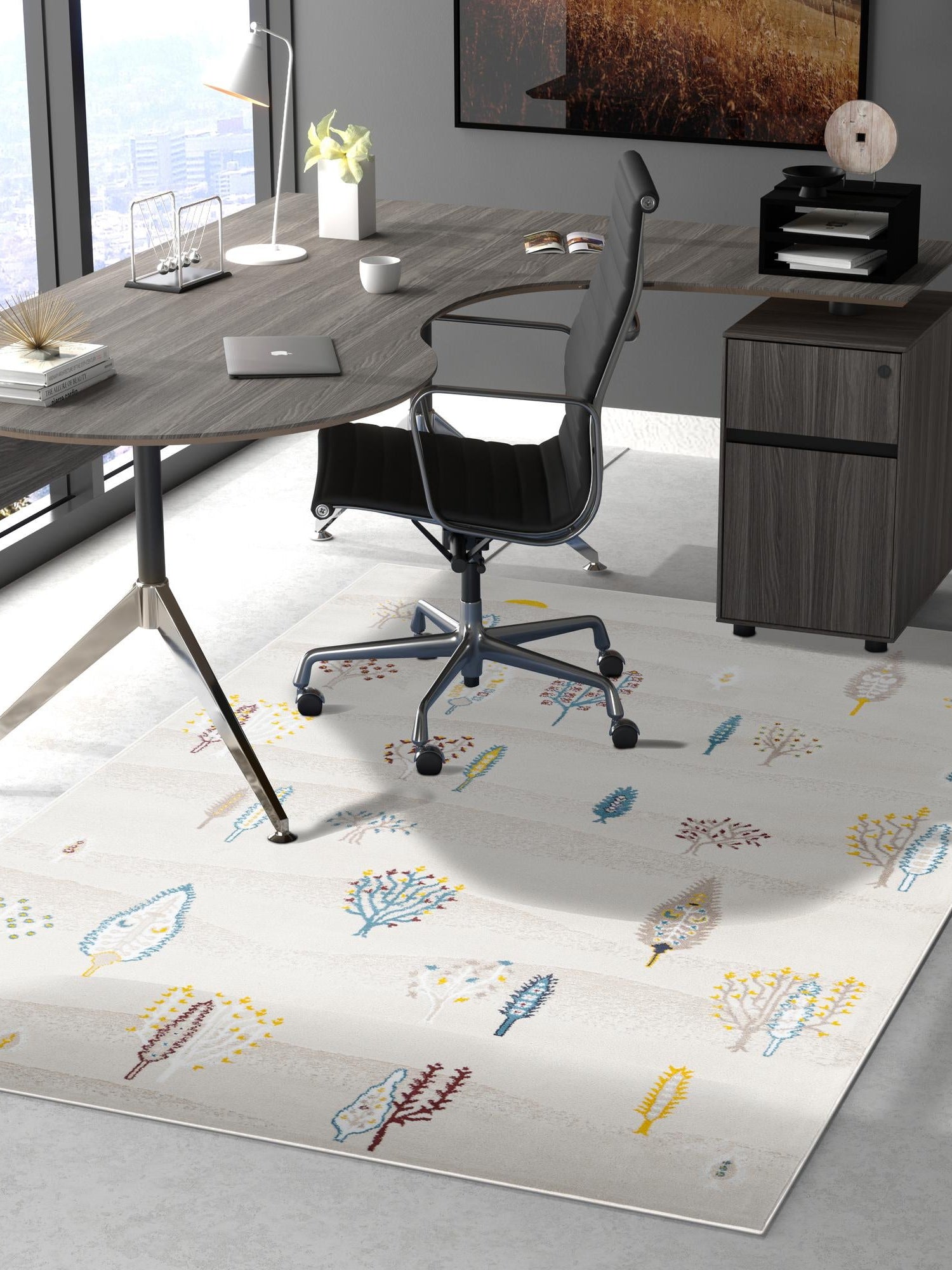 Ivory 3' 1 x 5' 3 Laguna Rectangle Area Rug 100% Polypropylene Modern Contemporary Carpet for Bedrooms, Living Room, Dining, Office for Sale at Rug Engine