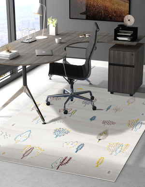 Ivory 7' 10 x 10' Laguna Rectangle Area Rug 100% Polypropylene Modern Contemporary Carpet for Bedrooms, Living Room, Dining, Office for Sale at Rug Engine