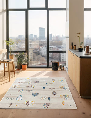 Ivory 10' x 14' 1 Laguna Rectangle Area Rug 100% Polypropylene Modern Contemporary Carpet for Bedrooms, Living Room, Dining, Office for Sale at Rug Engine