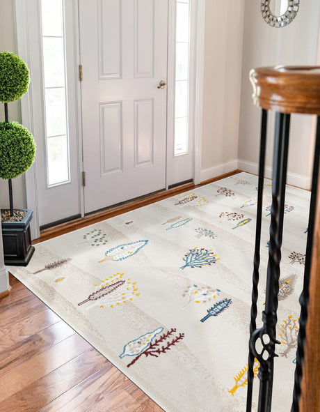 Ivory 2' x 3' 1 Laguna Rectangle Area Rug 100% Polypropylene Modern Contemporary Carpet for Bedrooms, Living Room, Dining, Office for Sale at Rug Engine