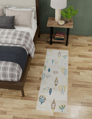 Ivory 2' 7 x 10' Laguna Runner Area Rug 100% Polypropylene Modern Contemporary Carpet for Bedrooms, Living Room, Dining, Office for Sale at Rug Engine