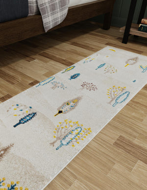 Ivory 2' x 6' 1 Laguna Runner Area Rug 100% Polypropylene Modern Contemporary Carpet for Bedrooms, Living Room, Dining, Office for Sale at Rug Engine