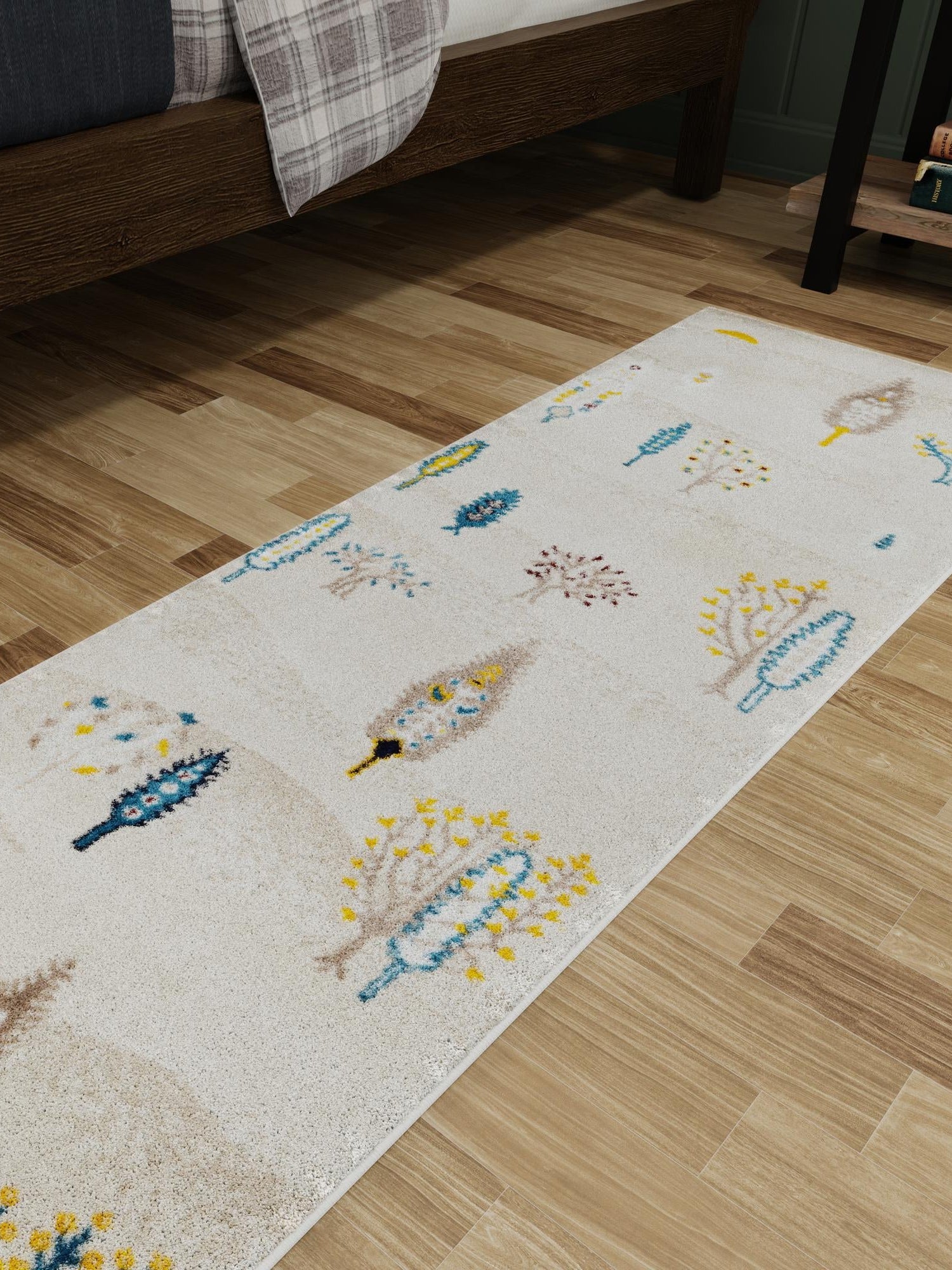 Ivory 2' 7 x 10' Laguna Runner Area Rug 100% Polypropylene Modern Contemporary Carpet for Bedrooms, Living Room, Dining, Office for Sale at Rug Engine