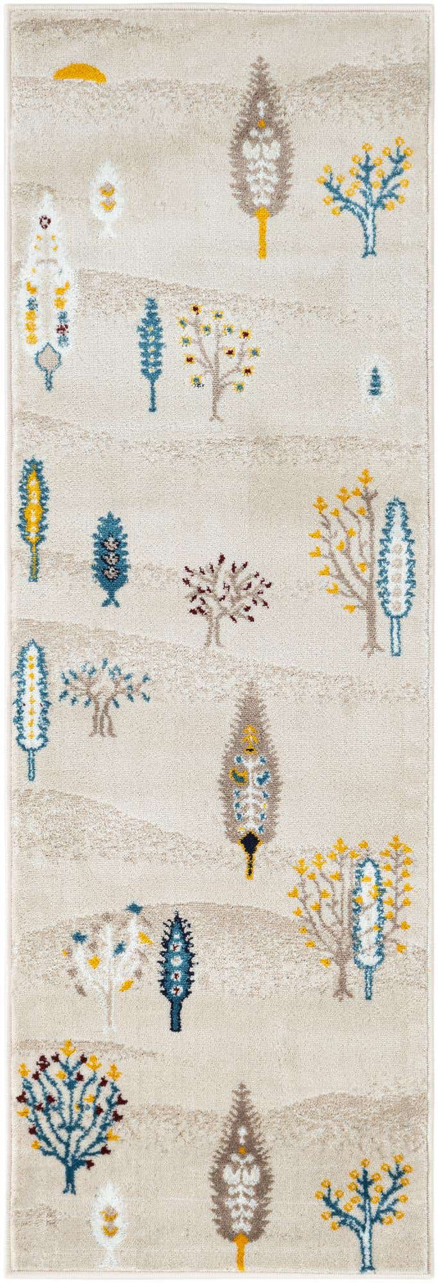 Ivory 2' x 6' 1 Laguna Runner Area Rug 100% Polypropylene Modern Contemporary Carpet for Bedrooms, Living Room, Dining, Office for Sale at Rug Engine