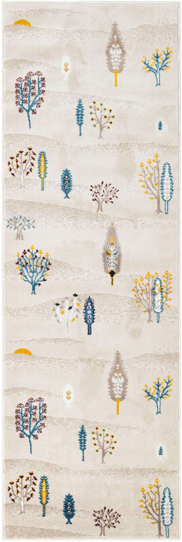Ivory 2' 7 x 8' Laguna Runner Area Rug 100% Polypropylene Modern Contemporary Carpet for Bedrooms, Living Room, Dining, Office for Sale at Rug Engine