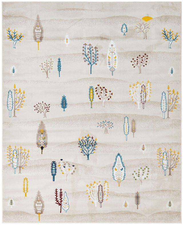 Ivory 7' 10 x 10' Laguna Rectangle Area Rug 100% Polypropylene Modern Contemporary Carpet for Bedrooms, Living Room, Dining, Office for Sale at Rug Engine
