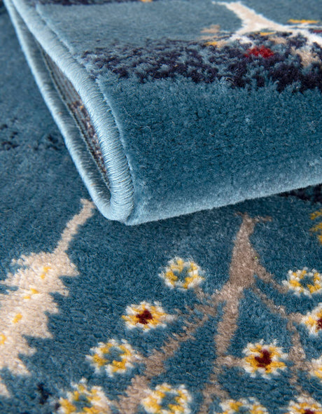 Blue 7' 10 x 10' Laguna Rectangle Area Rug 100% Polypropylene Modern Contemporary Carpet for Bedrooms, Living Room, Dining, Office for Sale at Rug Engine