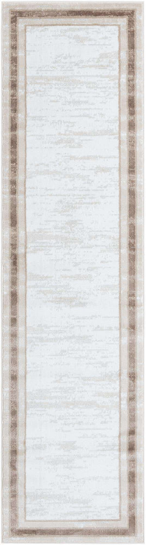 Ivory 2' 7 x 10' Laguna Runner Area Rug 100% Polypropylene Modern Contemporary Carpet for Bedrooms, Living Room, Dining, Office for Sale at Rug Engine