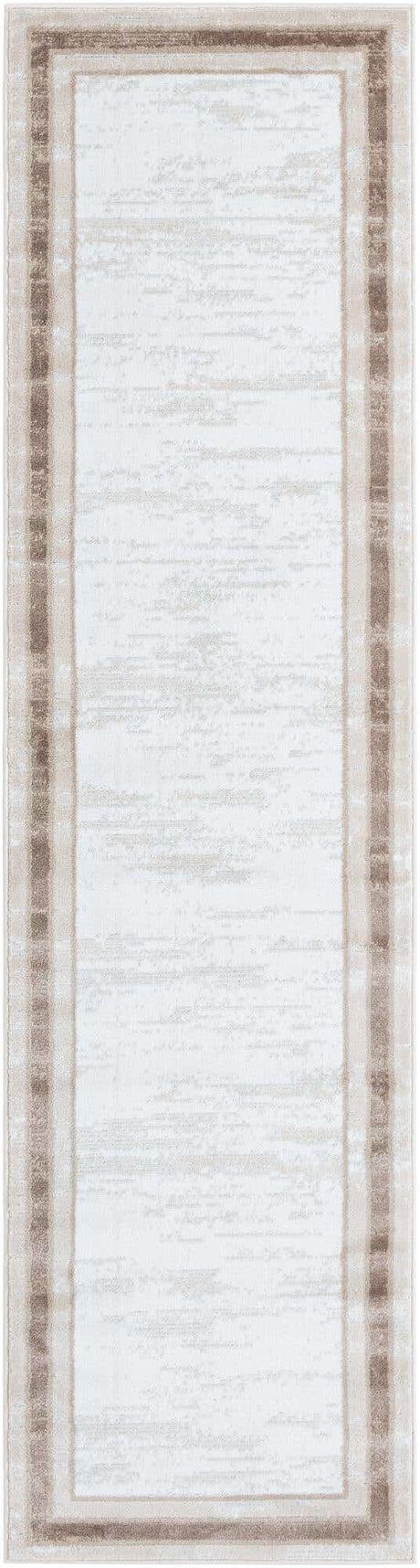 Ivory 2' 7 x 10' Laguna Runner Area Rug 100% Polypropylene Modern Contemporary Carpet for Bedrooms, Living Room, Dining, Office for Sale at Rug Engine