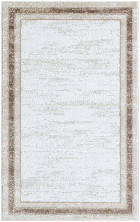 Ivory 3' 1 x 5' 3 Laguna Rectangle Area Rug 100% Polypropylene Modern Contemporary Carpet for Bedrooms, Living Room, Dining, Office for Sale at Rug Engine