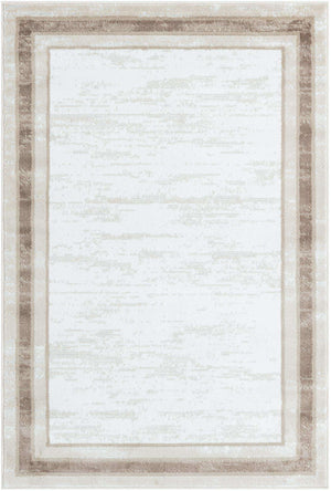 Ivory 4' 1 x 6' 1 Laguna Rectangle Area Rug 100% Polypropylene Modern Contemporary Carpet for Bedrooms, Living Room, Dining, Office for Sale at Rug Engine