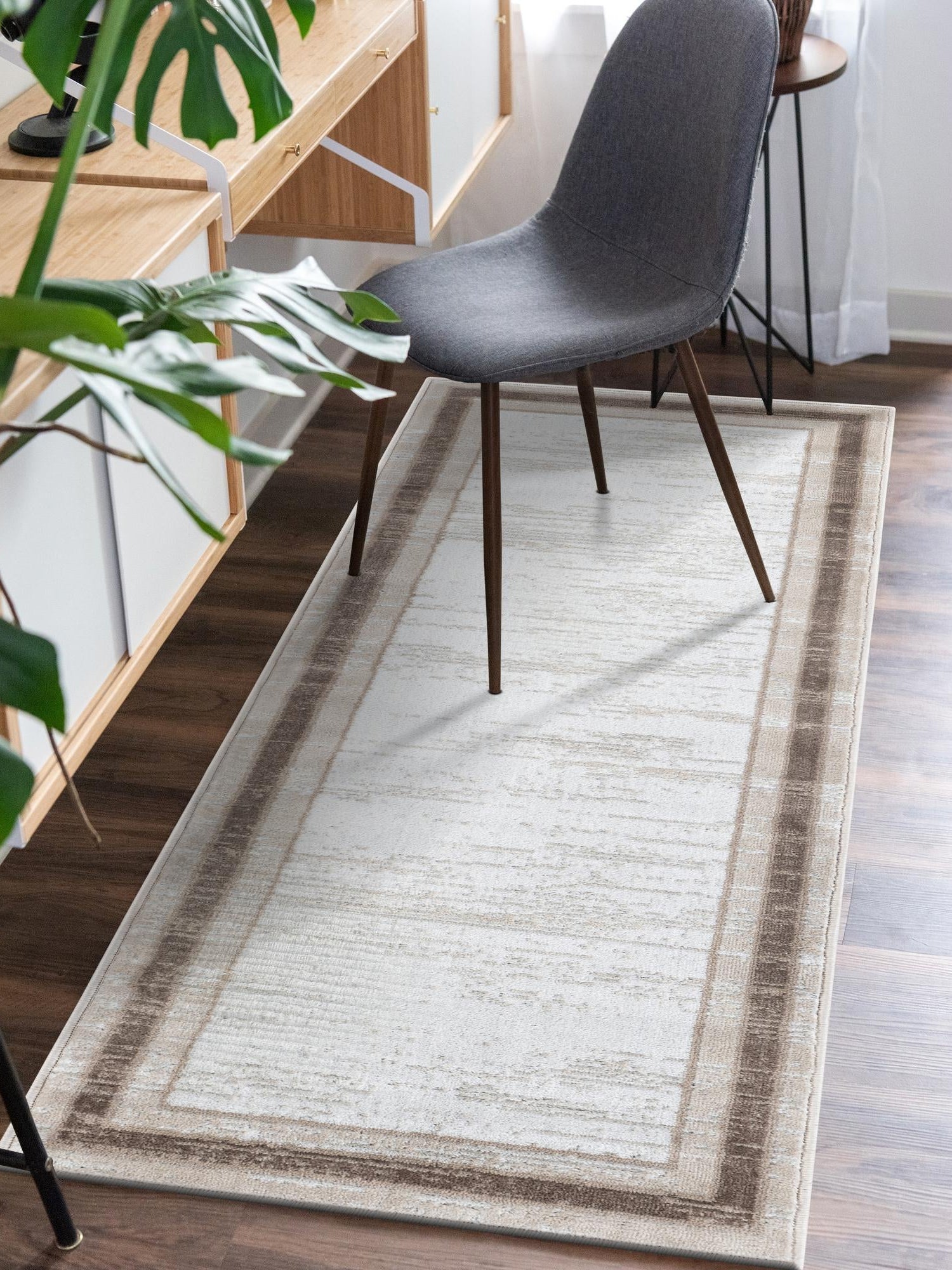 Ivory 2' 7 x 8' Laguna Runner Area Rug 100% Polypropylene Modern Contemporary Carpet for Bedrooms, Living Room, Dining, Office for Sale at Rug Engine