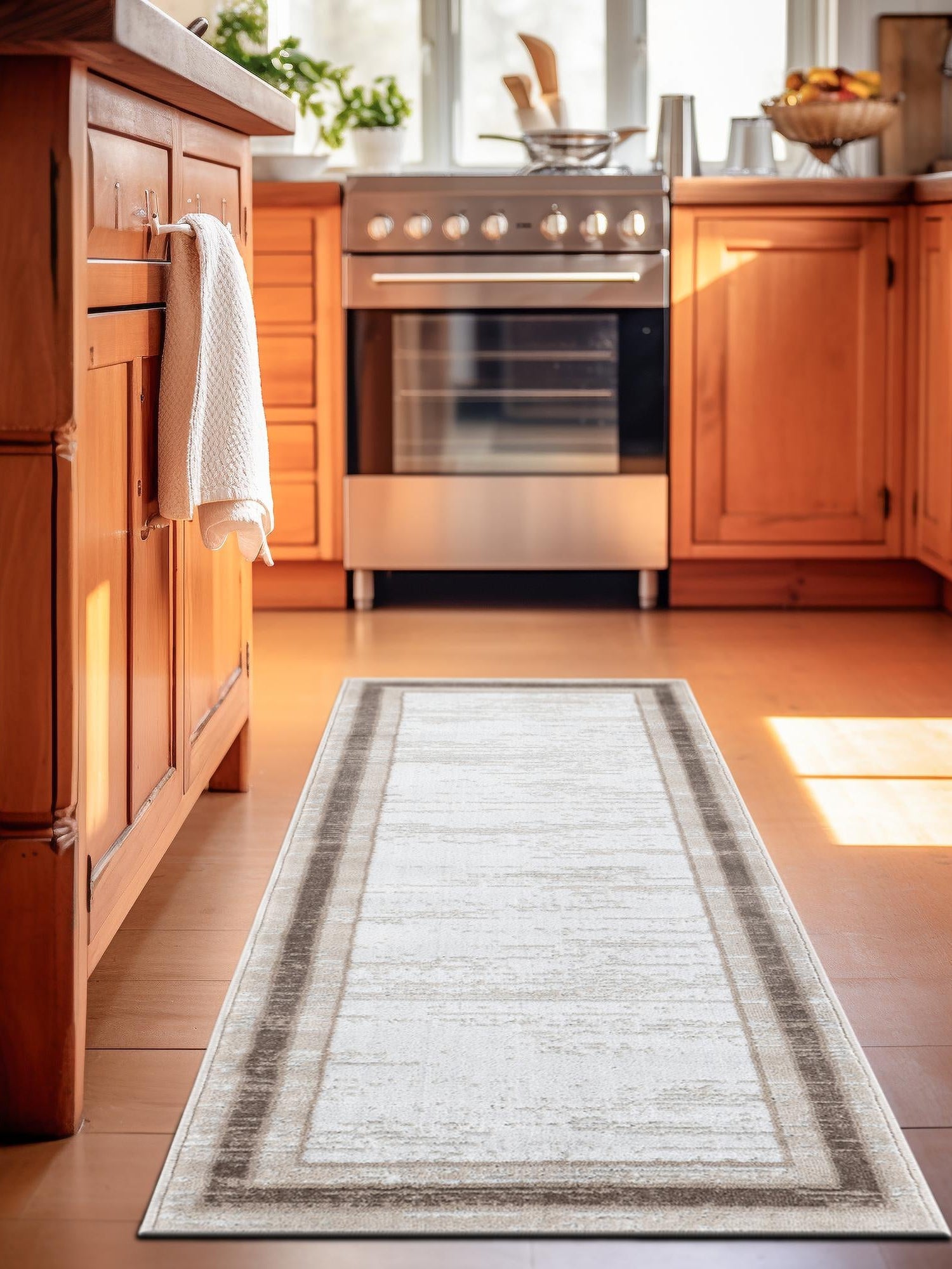 Ivory 2' 7 x 8' Laguna Runner Area Rug 100% Polypropylene Modern Contemporary Carpet for Bedrooms, Living Room, Dining, Office for Sale at Rug Engine