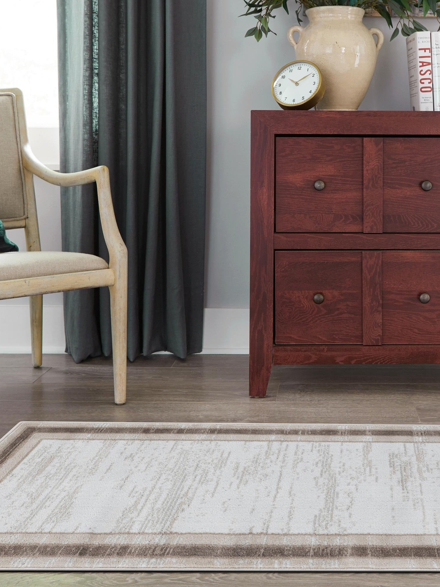 Ivory 2' 7 x 8' Laguna Runner Area Rug 100% Polypropylene Modern Contemporary Carpet for Bedrooms, Living Room, Dining, Office for Sale at Rug Engine