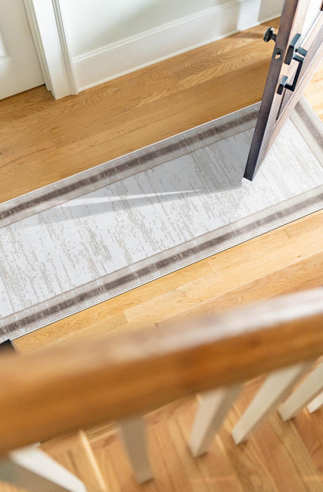 Ivory 2' x 6' 1 Laguna Runner Area Rug 100% Polypropylene Modern Contemporary Carpet for Bedrooms, Living Room, Dining, Office for Sale at Rug Engine
