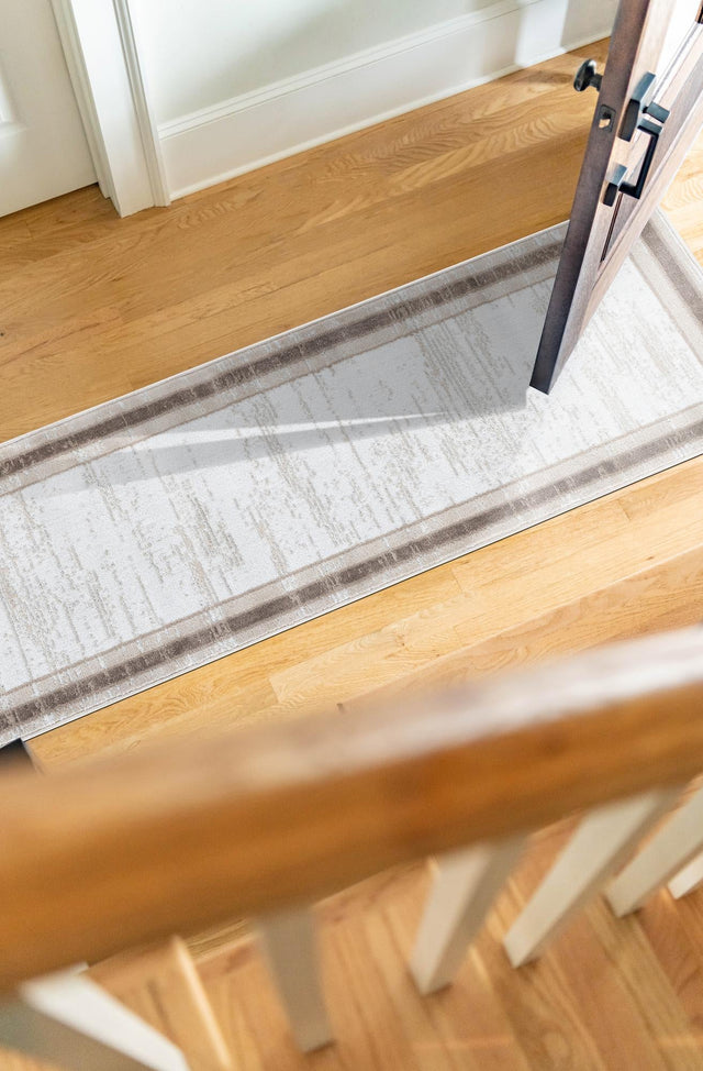 Ivory 2' 7 x 8' Laguna Runner Area Rug 100% Polypropylene Modern Contemporary Carpet for Bedrooms, Living Room, Dining, Office for Sale at Rug Engine