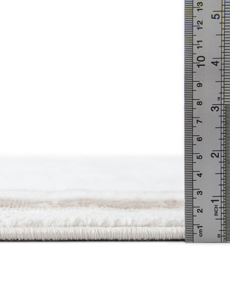 Ivory 2' 7 x 8' Laguna Runner Area Rug 100% Polypropylene Modern Contemporary Carpet for Bedrooms, Living Room, Dining, Office for Sale at Rug Engine