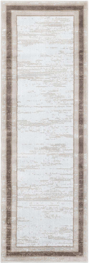 Ivory 2' x 6' 1 Laguna Runner Area Rug 100% Polypropylene Modern Contemporary Carpet for Bedrooms, Living Room, Dining, Office for Sale at Rug Engine