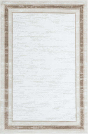 Ivory 6' 1 x 9' Laguna Rectangle Area Rug 100% Polypropylene Modern Contemporary Carpet for Bedrooms, Living Room, Dining, Office for Sale at Rug Engine